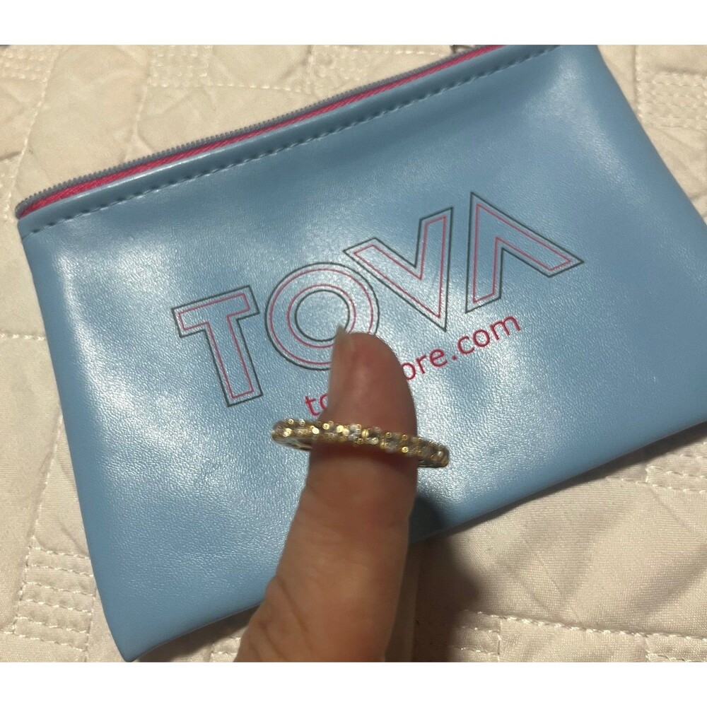 TOVA ring womens size 8 1/2 clear crystals band NEW in bag Tova jewelry 8.5 - Picture 2 of 2